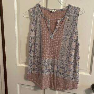 Rose and blue tank top